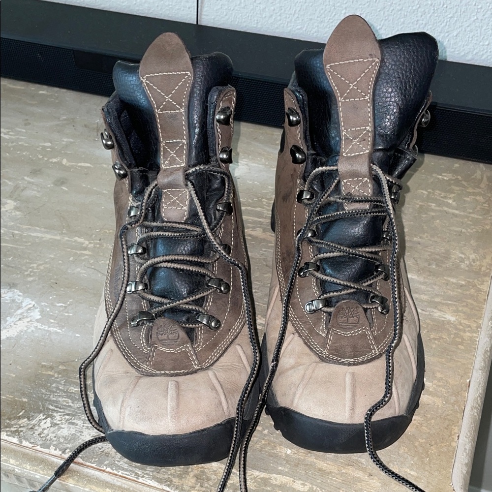 Timberland Men's Tan and Black Waterproof Hiking Boots